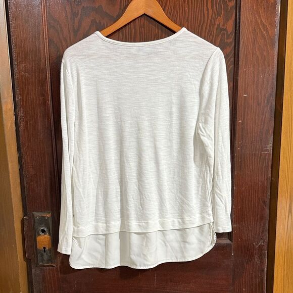 J. Crew Women's Cream Layered Blouse - Picture 4 of 5